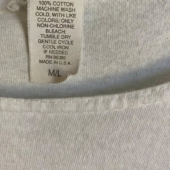 Chico's Design White Short Sleeve Cotton Shirt Size M/L - Picture 7 of 7